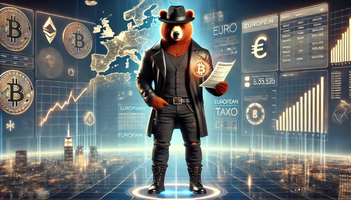 Infographic showing key crypto taxation regulations and compliance requirements across European countries in 2025.