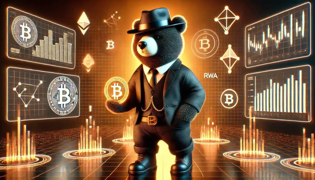 Illustration of blockchain tokenization showcasing fractional ownership of real-world assets like real estate, art, and commodities through digital tokens on a blockchain network.