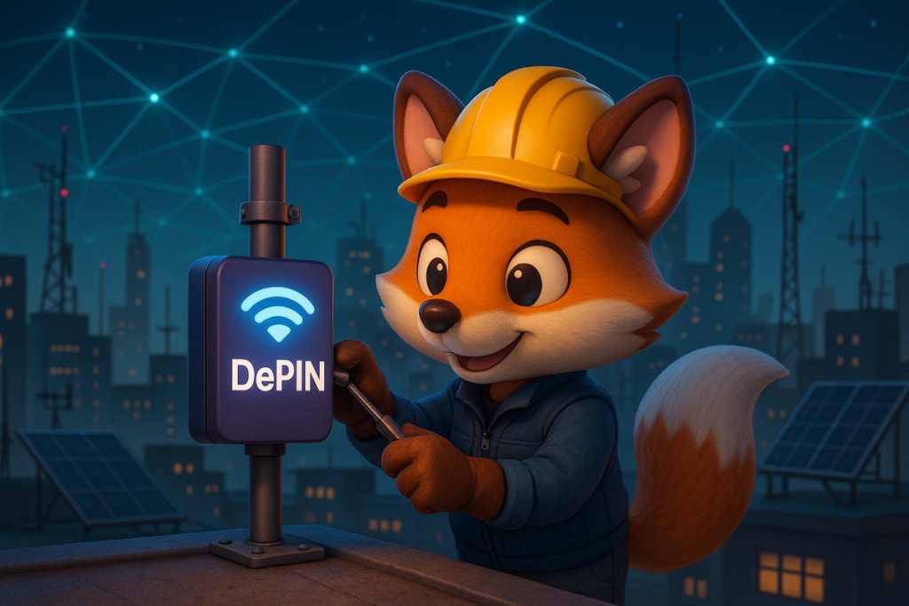 Symbolic image of a contributor building decentralized infrastructure