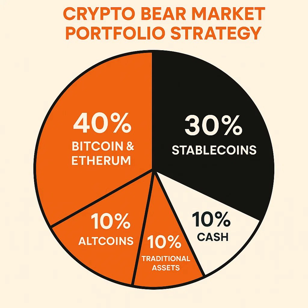 Suggested portfolio allocation during a Crypto Bear Market – Bitcoin, stablecoins, altcoins