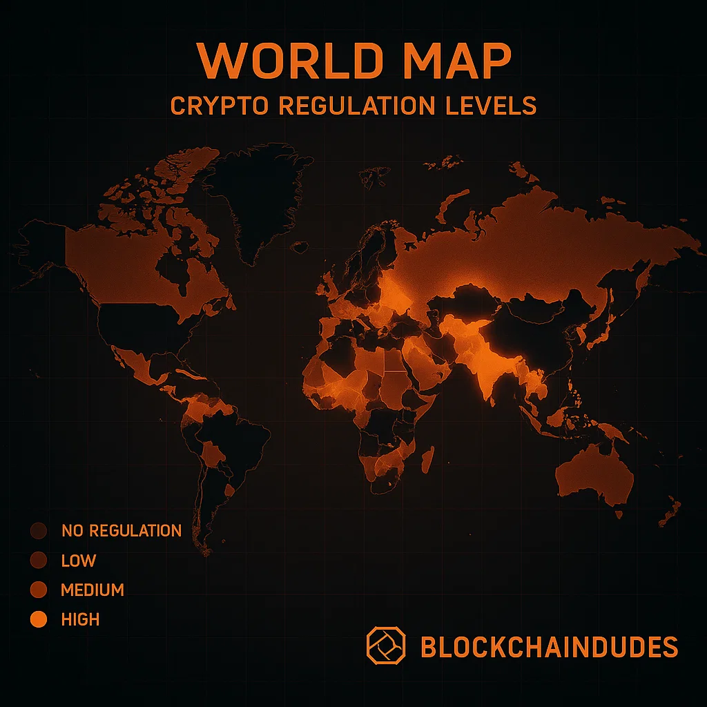 Crypto regulation map by country 2025