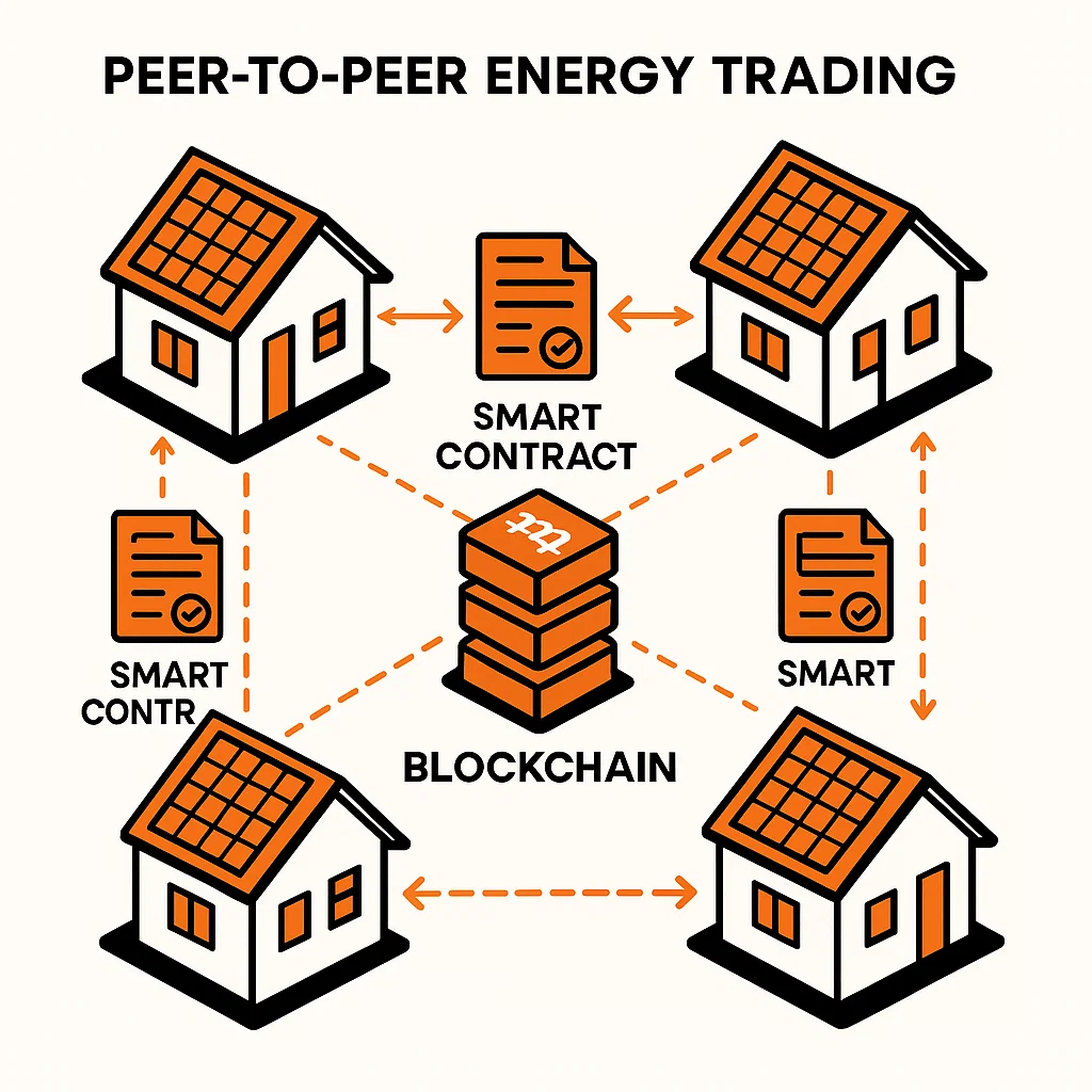 Peer-to-peer decentralized energy trading system using blockchain