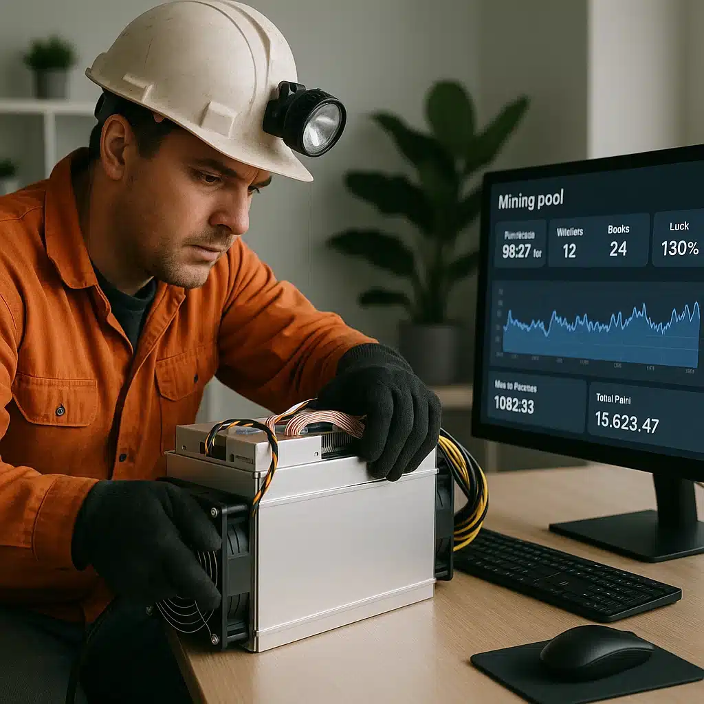 Practical example of joining Crypto Mining Pools with ASIC setup
