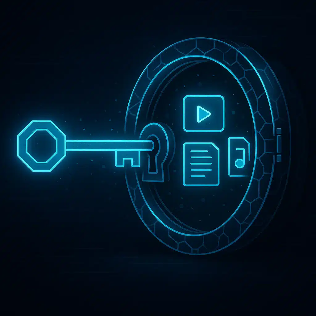 Unlocking Content with Crypto – digital key opening blockchain content